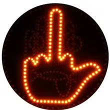 Flippy LED pattern: middle finger hand gesture