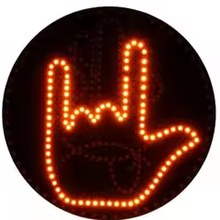 Flippy LED pattern: rock-on hand gesture