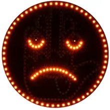 Flippy LED pattern: sad face