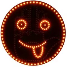 Flippy LED pattern: tongue-out silly face